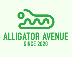 Green Wild Crocodile  logo