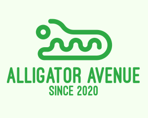 Green Wild Crocodile  logo design