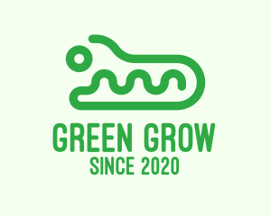 Green Wild Crocodile  logo design