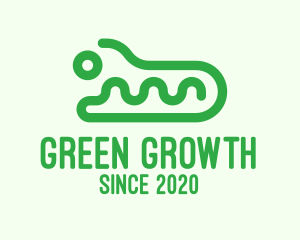 Green Wild Crocodile  logo design