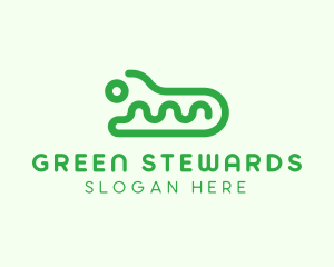 Green Wild Crocodile  logo design