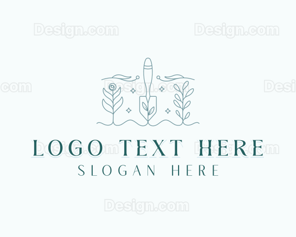 Garden Landscaper Trowel Logo