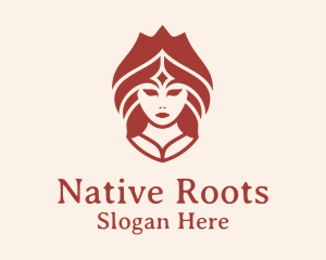 Ethnic Tribal Woman logo design