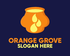 Orange Honey Pot logo design