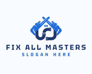 Plumbing Pipe Wrench logo design