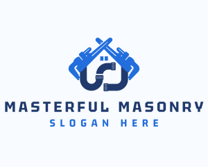 Plumbing Pipe Wrench logo design