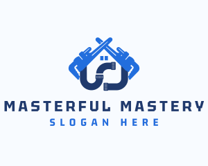 Plumbing Pipe Wrench logo design