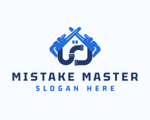 Plumbing Pipe Wrench logo design