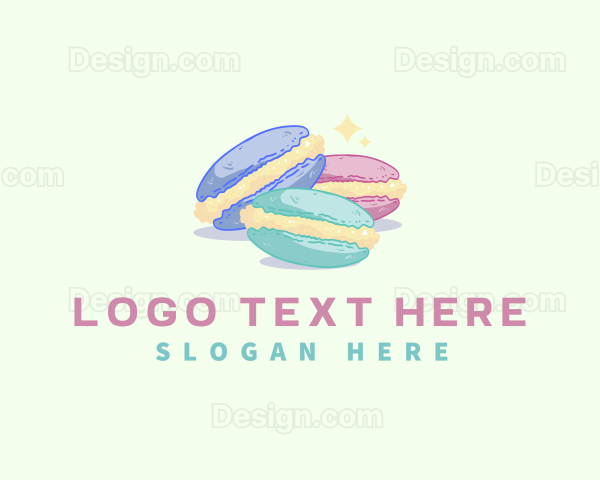 Pastry Sweet Macaron Logo