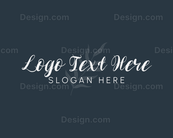 Simple Leaf Wordmark Logo