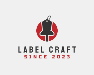 Price Tag Label Pin logo design