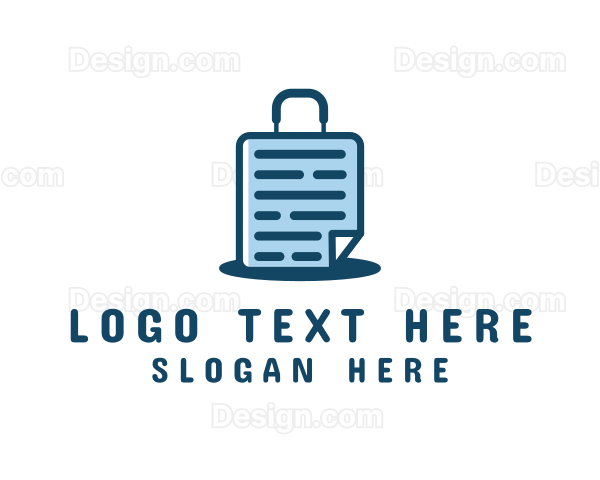 Document File Suitcase Logo