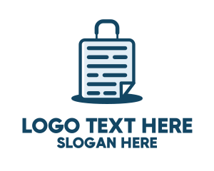 Blue Document Suitcase logo