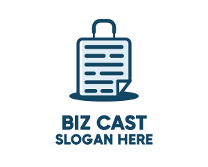 Blue Document Suitcase logo