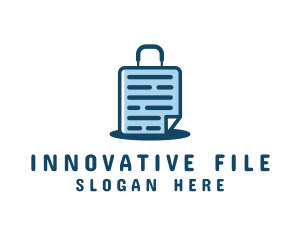 Document File Suitcase logo design