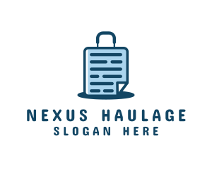 Document File Suitcase logo design