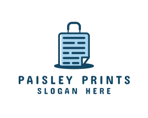 Document File Suitcase logo design