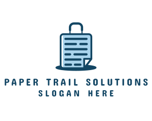 Document File Suitcase logo design