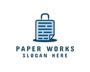 Document File Suitcase logo design