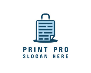 Document File Suitcase logo design