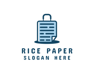 Document File Suitcase logo design