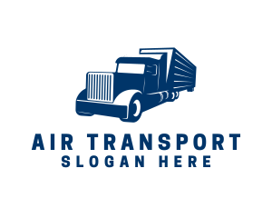 Blue Cargo Truck logo design