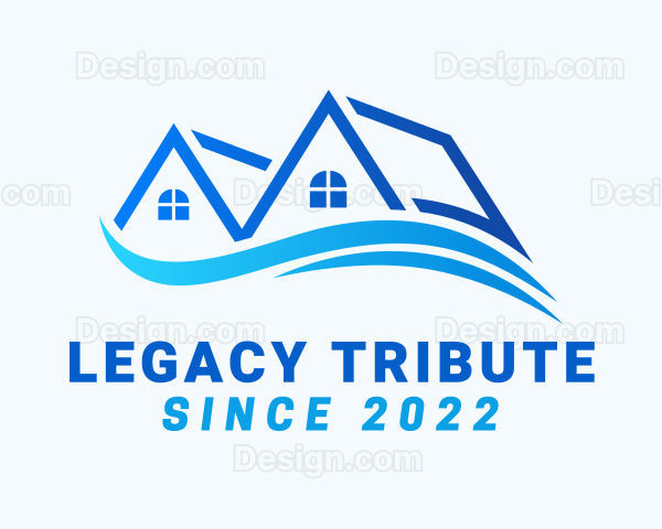 Residential House Wave Logo