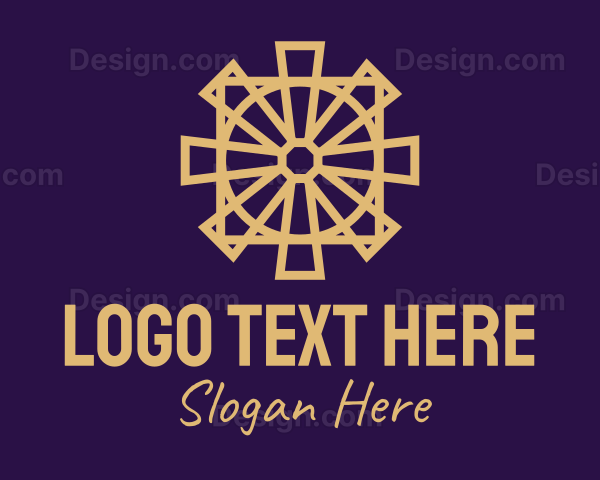 Religious Cross Relic Logo