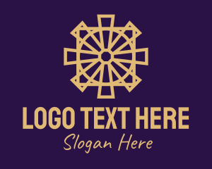 Religious Cross Relic Logo
