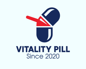 Medical Pill Arrow logo