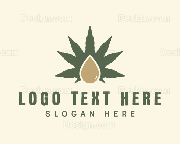 Herbal Cannabis Droplet Logo