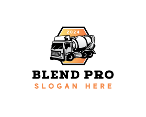 Cement Mixer Truck logo design