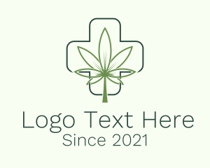 Cannabis Leaf Cross logo
