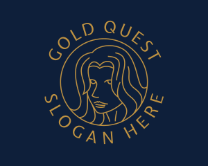 Gold Woman Cosmetics logo design