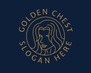 Gold Woman Cosmetics logo design