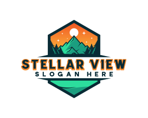 Mountain View Sunset logo design