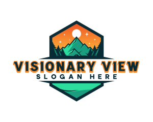 Mountain View Sunset logo design