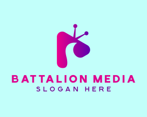 Television Media Player  logo design