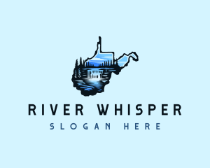West Virginia River Waterfall logo