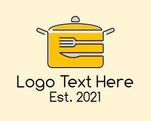 Kitchen Pot Utensil logo design