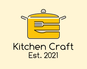 Kitchen Pot Utensil logo design