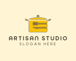 Kitchen Pot Utensil logo design