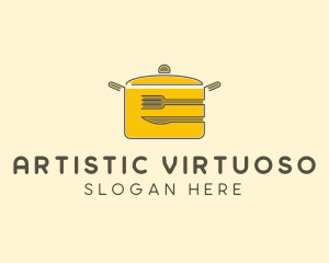 Kitchen Pot Utensil logo design