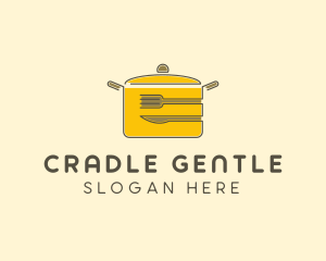 Kitchen Pot Utensil logo design