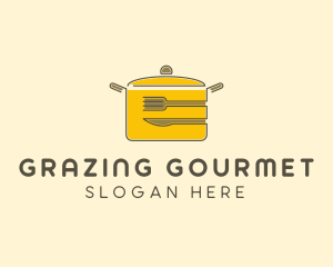 Kitchen Pot Utensil logo design