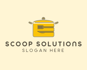 Kitchen Pot Utensil logo design