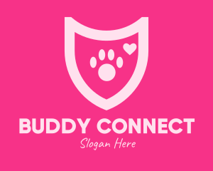 Pink Pet Care Shield Logo