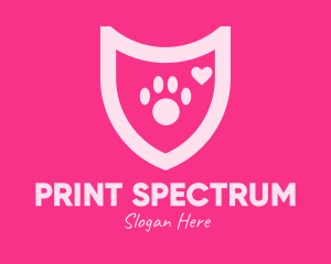 Pink Pet Care Shield logo design