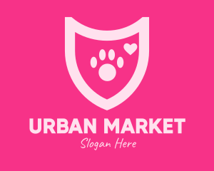 Pink Pet Care Shield logo