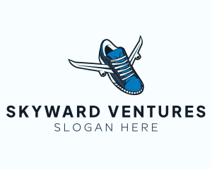 Flying Rubber Shoe logo design